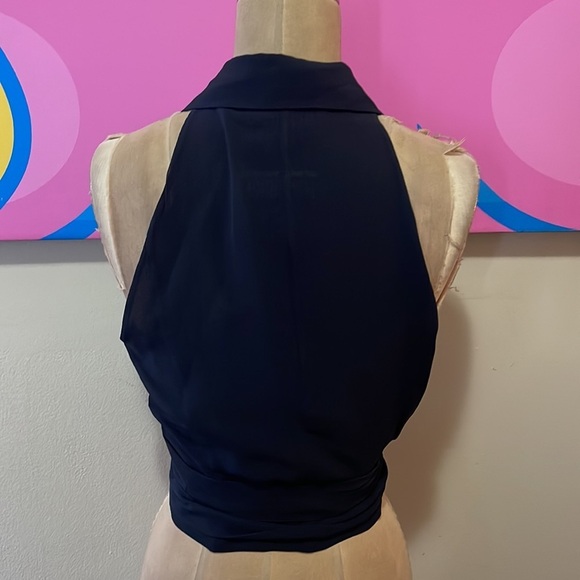 Moschino Silk Wrap Blouse Cruise Me Baby Sleeveless - Picture 7 of 12